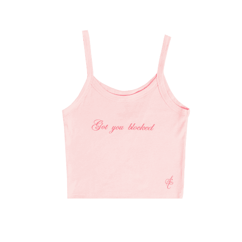 got you blocked crop tank