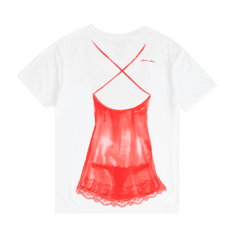 RedLingerieTee Back